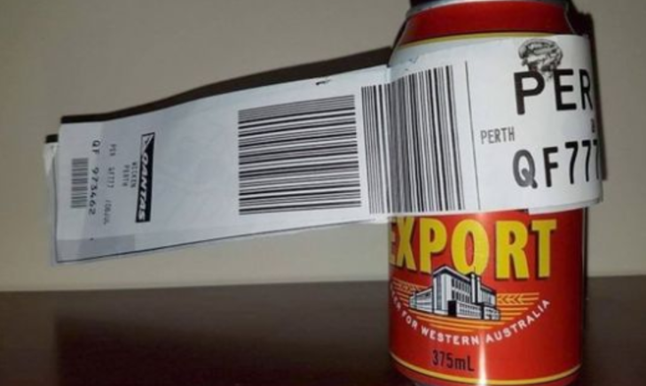 Ingecheckt blik bier